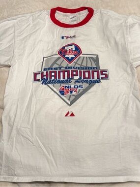 Anvil 2007 Phillies White T‑Shirt with Red Trim
